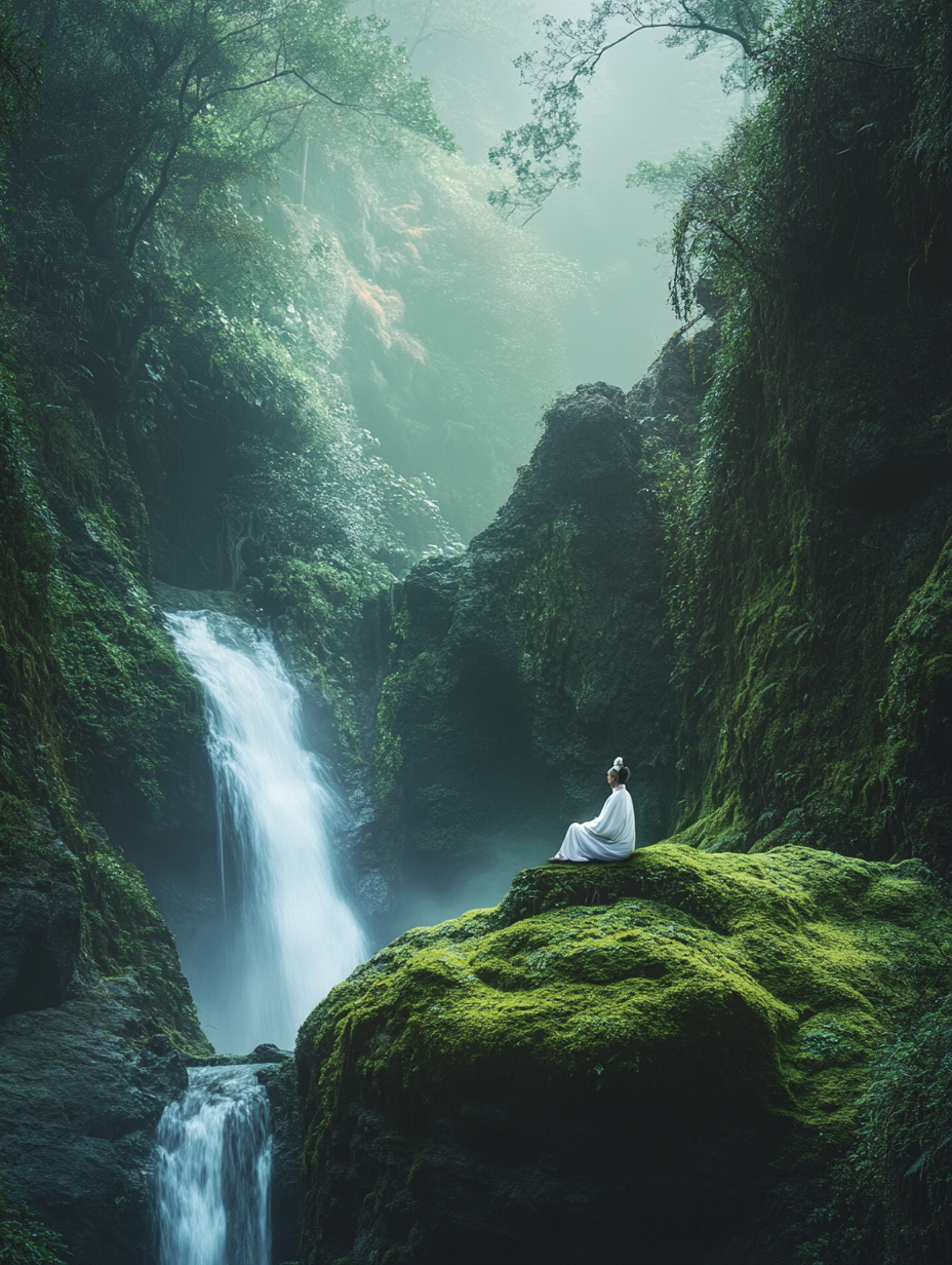 Mystical Taoist Elder in Serene Forest