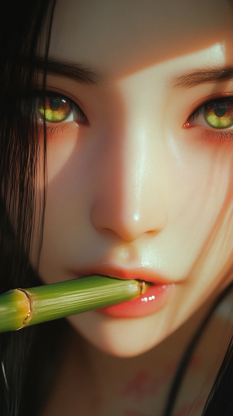 Nezuko from Demon Slayer, realistic image, detailed photo.