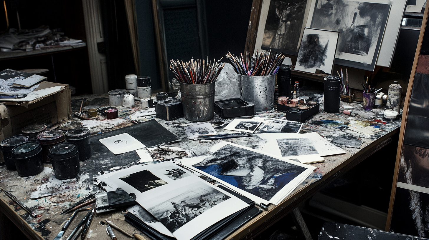 Nick Knight's Messy, Creative Studio Desk