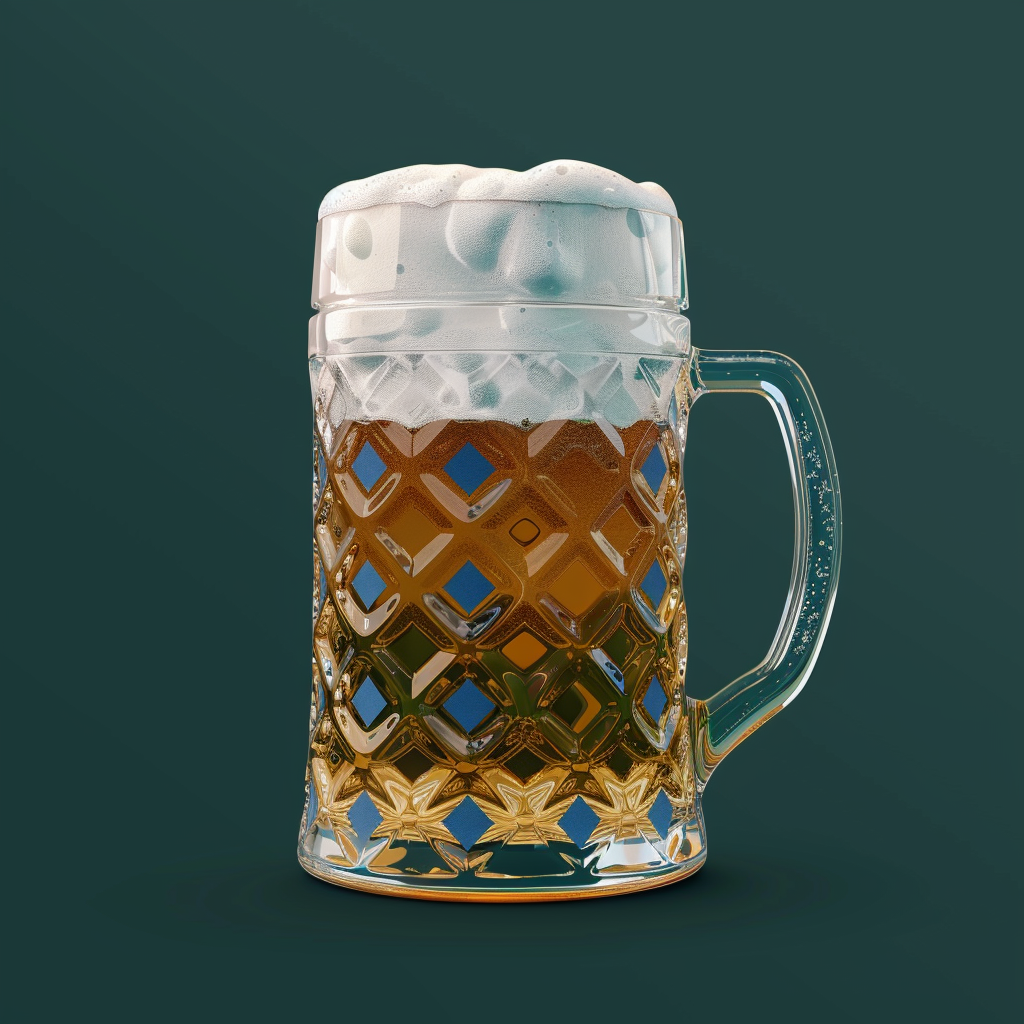 Oktoberfest Beer Mug on Green Background, iPhone 4 Style