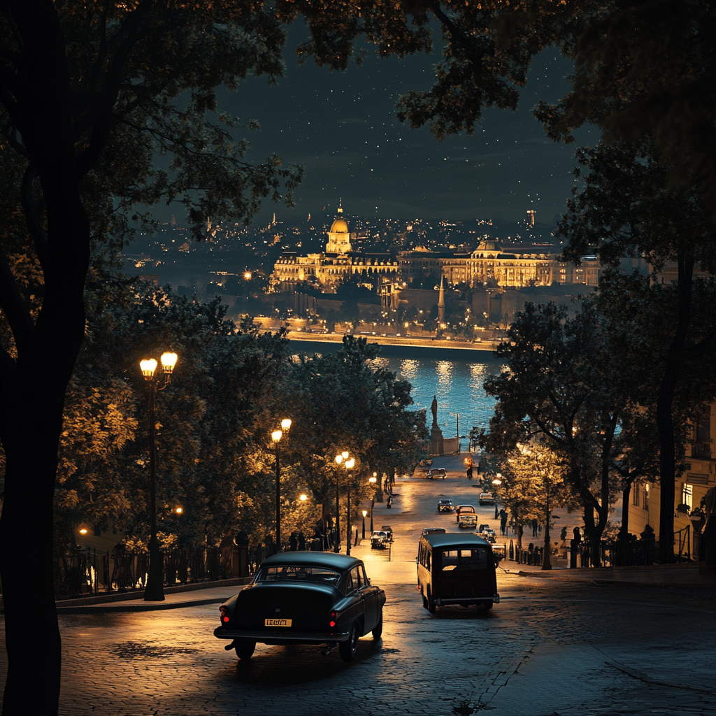 Old Budapeste city view, realistic and fascinating 3D render.