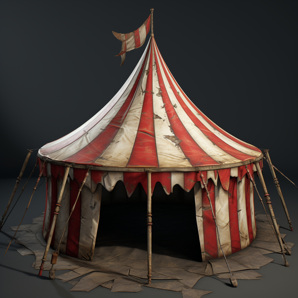 Old West Circus Tent with Ticket Booth