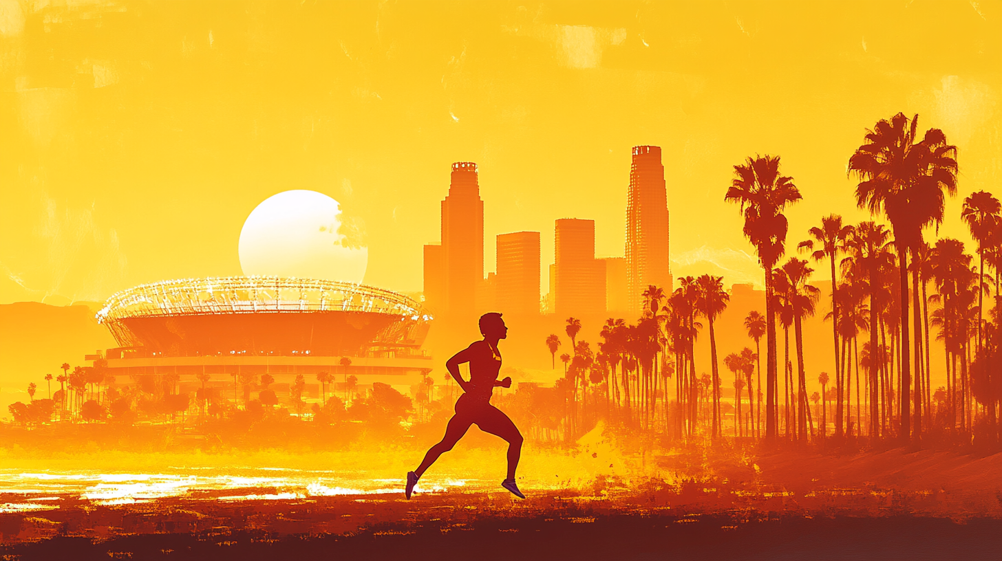 Olympic Games 2028: Runner in LA Sunset