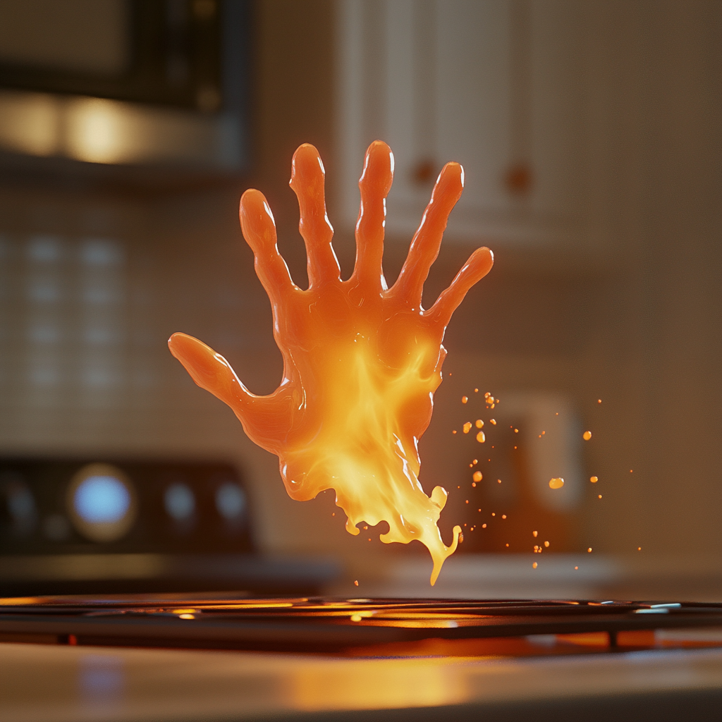 Ouch! Hand Burns on Stove