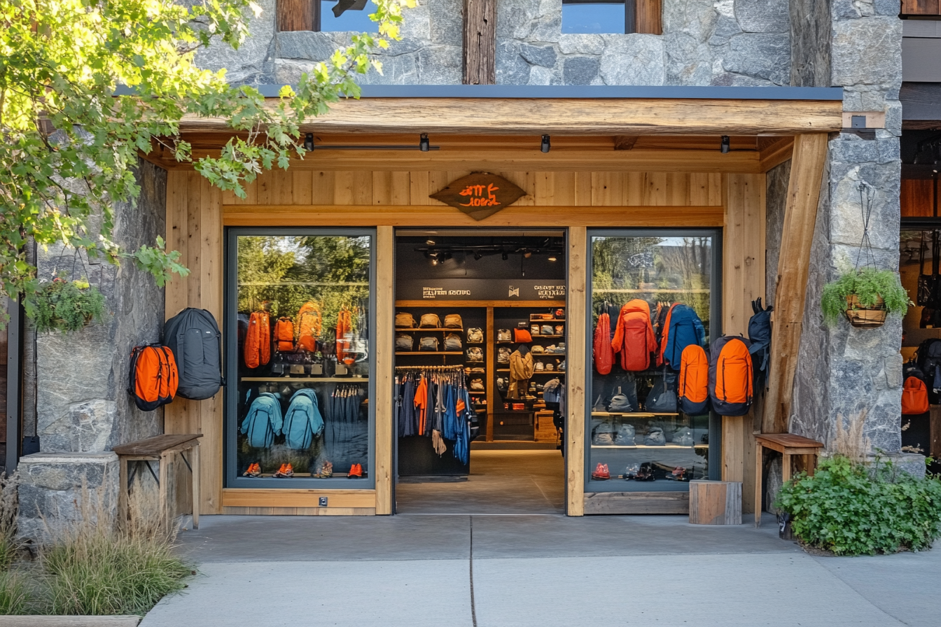 Outdoor Gear Shop in Small American Town