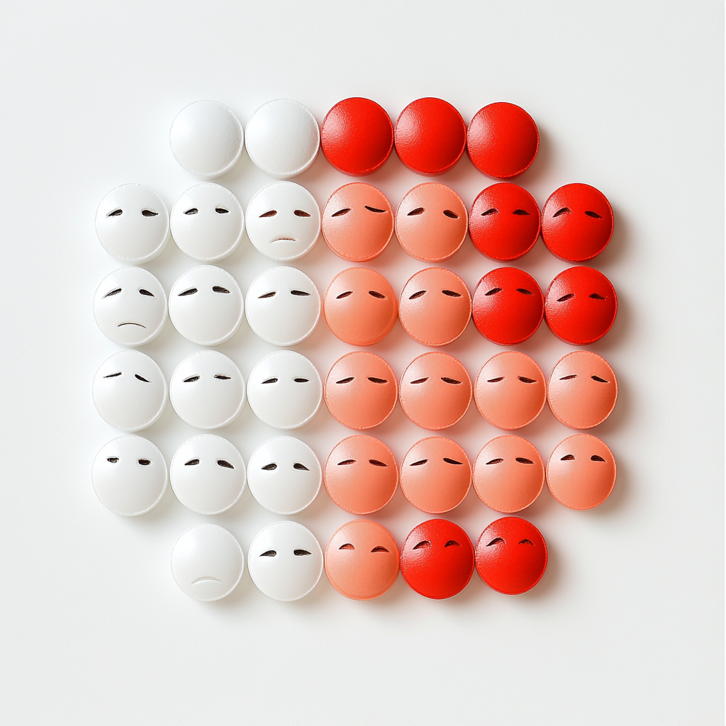 Pack of pills with changing emotions image