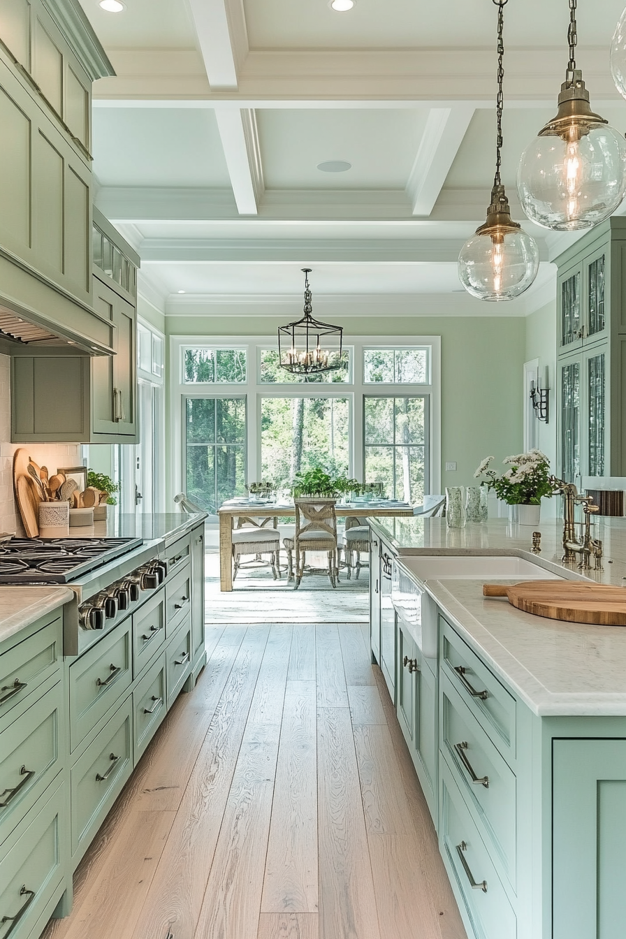 Pastel Green Lightness Kitchen with Soothing Atmosphere