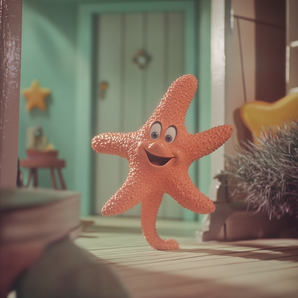 Patrick Star in classic Hollywood styled Technicolor movie