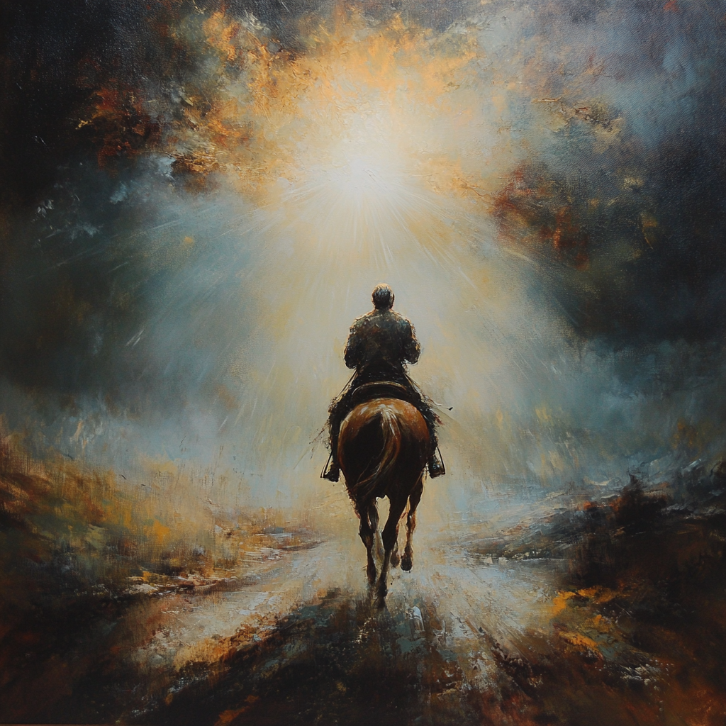 Paul the Apostle Encounters Divine Light on Horseback