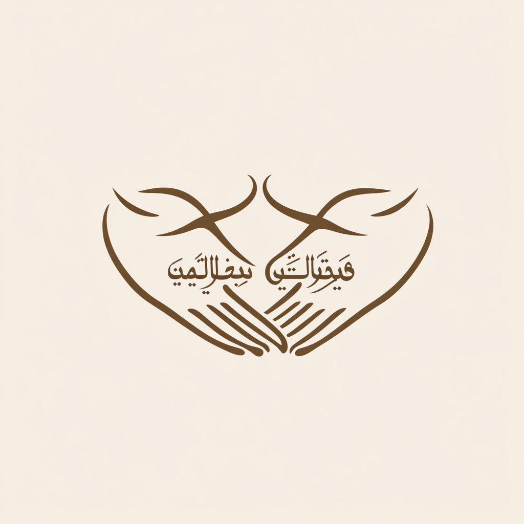 Peaceful logo with Arabic script showing unity