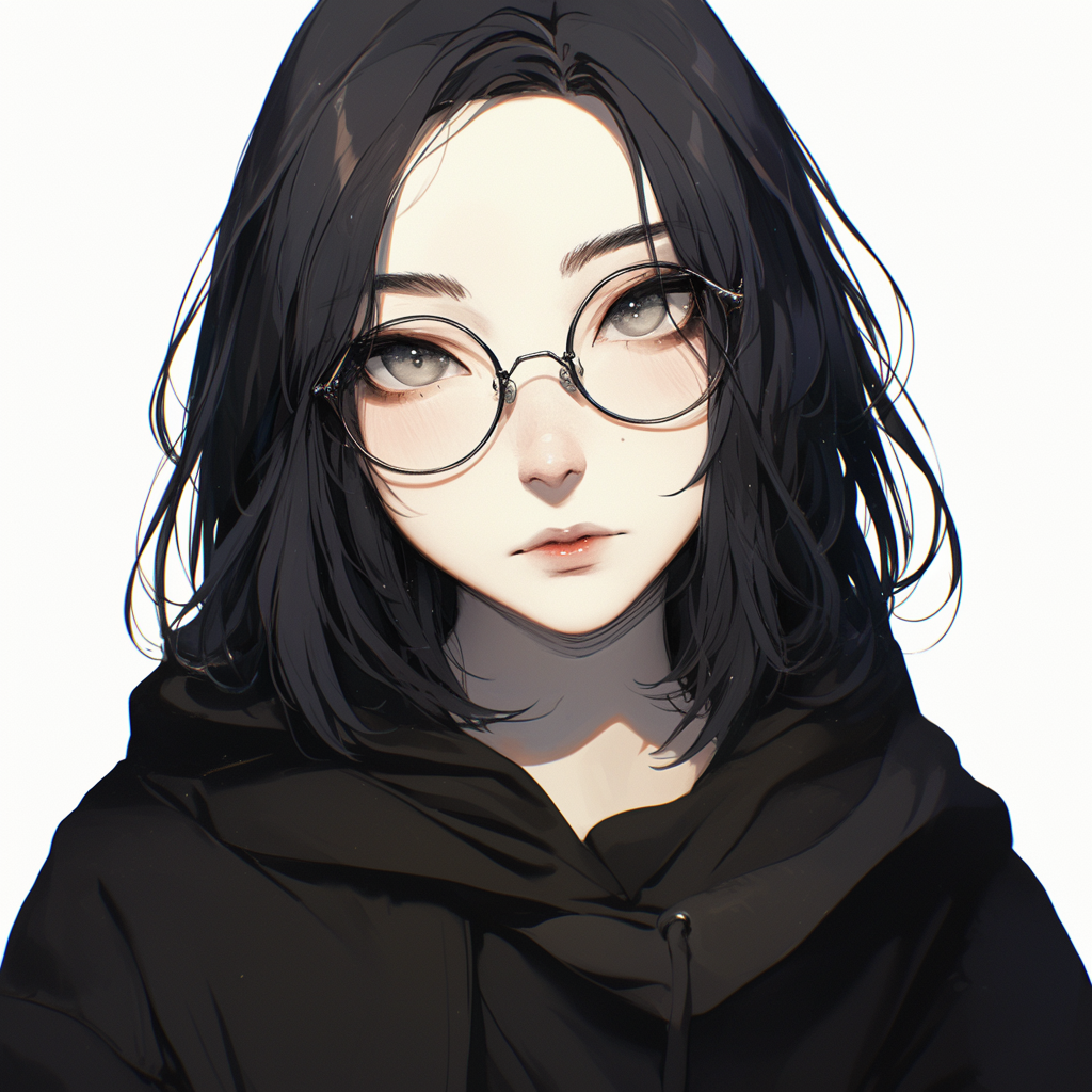 Person in 20s with black hair and glasses