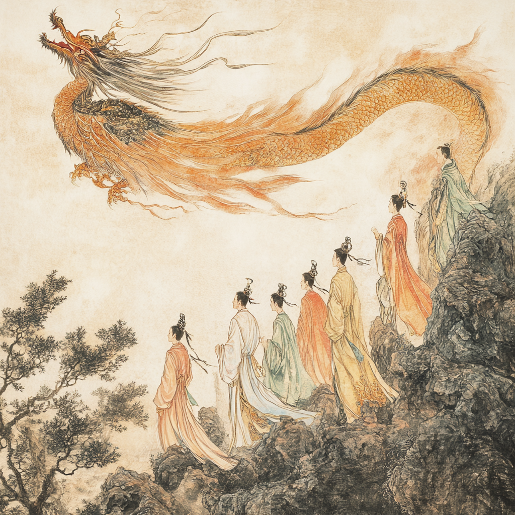 Phoenix loses wings, dragon loses pearl in ancient China.