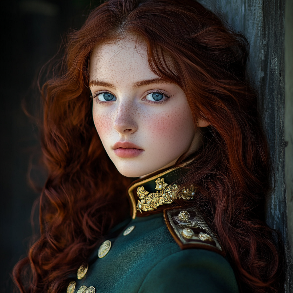 Photo realistic image of young princess in Victorian attire.