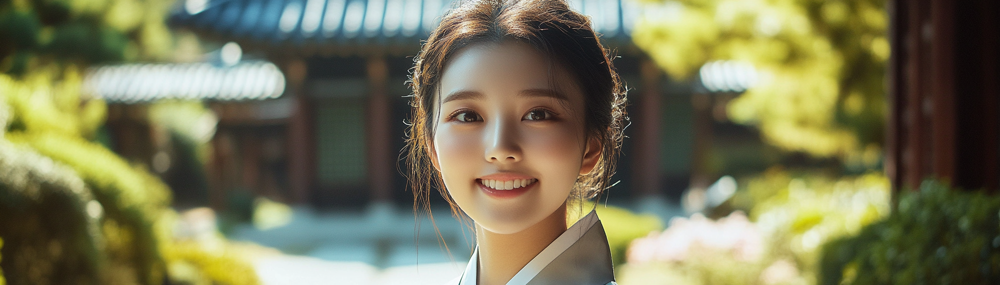 Photorealistic image of young Korean woman with glowing skin.