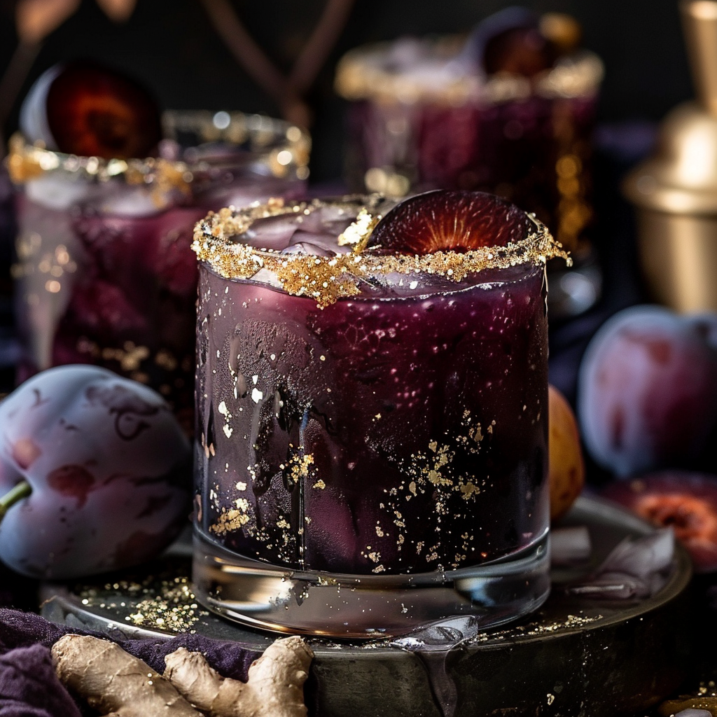 Plum Velvet Mule: A Dark Cocktail Elegance