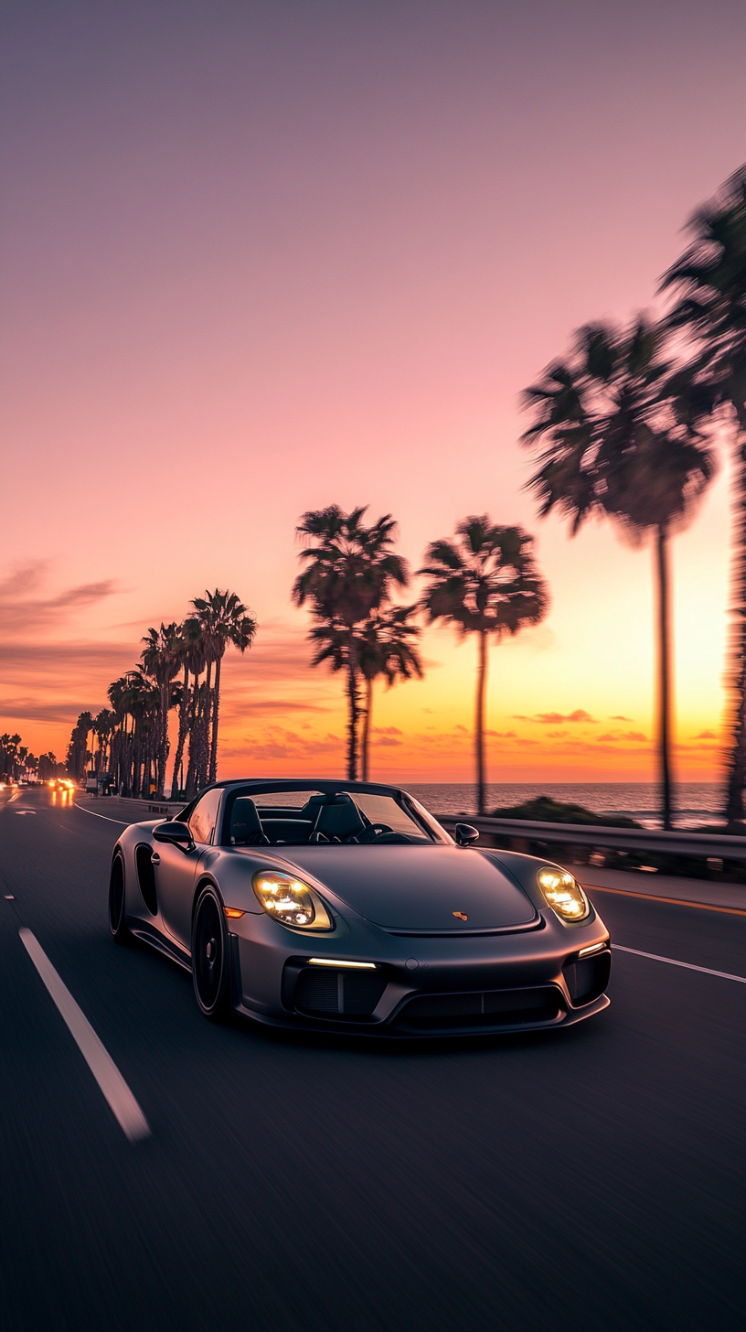 Porsche Carrera GT Drives on California Coastal Highway