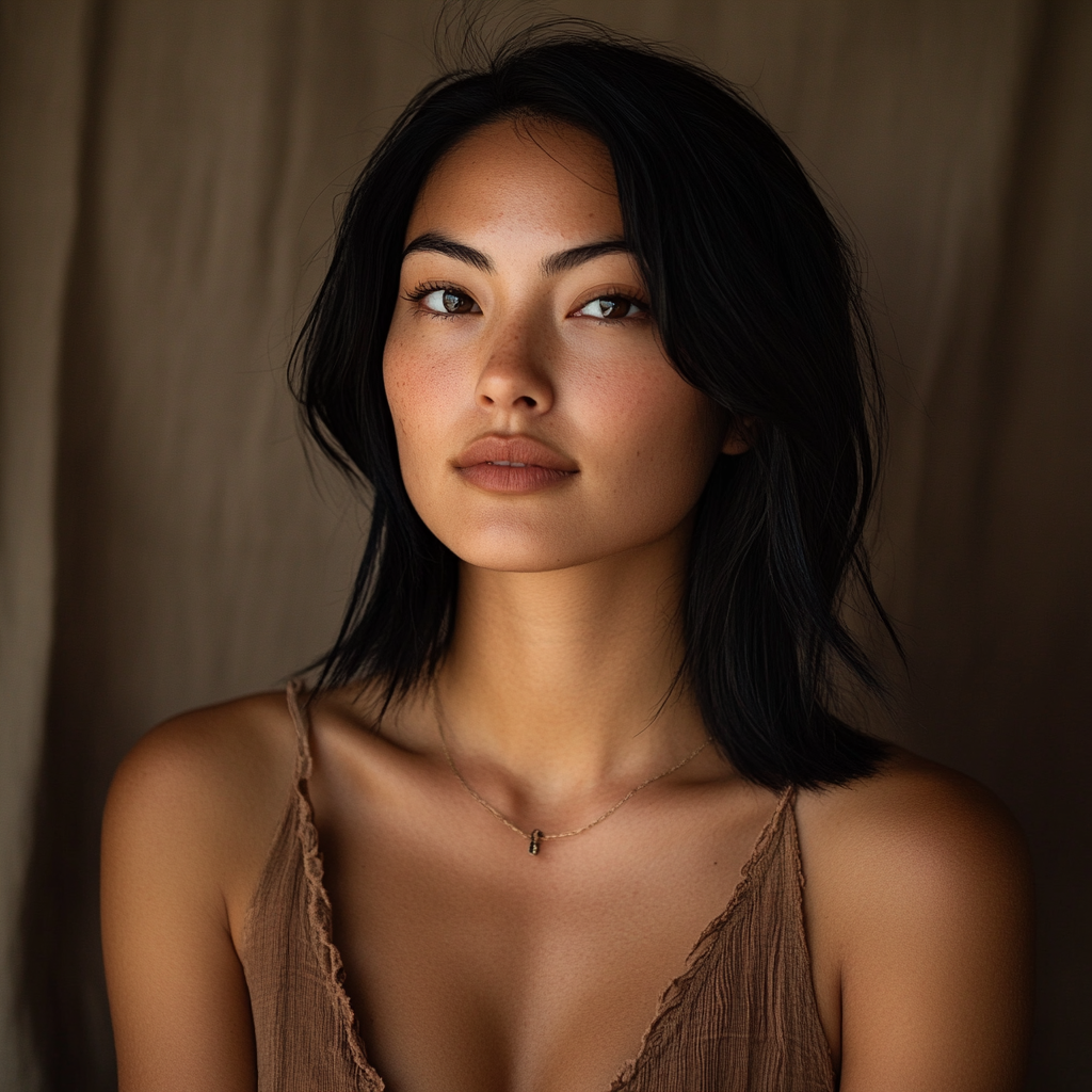 Portrait of 28-Year-Old Woman in Studio Setting