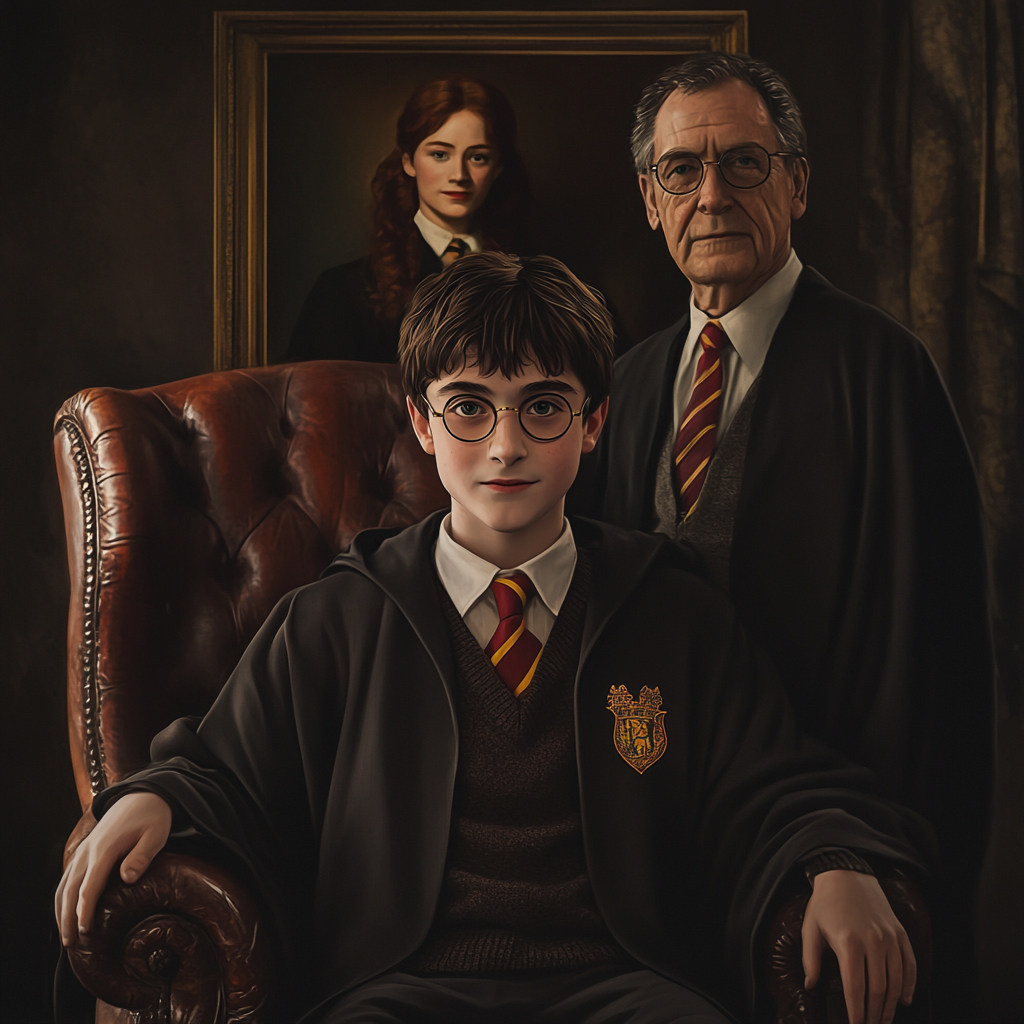 Portrait of Harry Potter and his aristocratic family