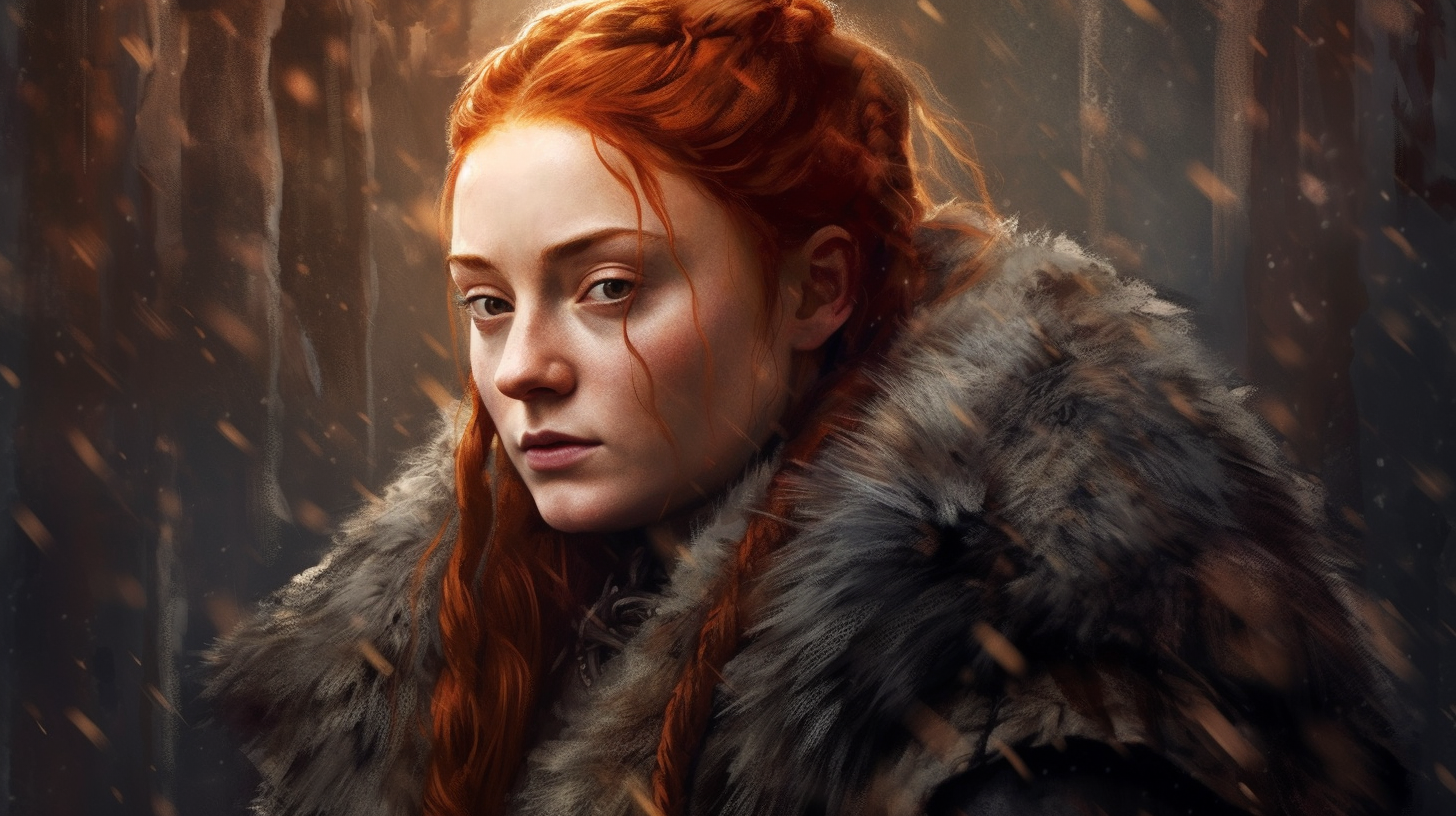 Portrait of Sansa Stark in Game of Thrones