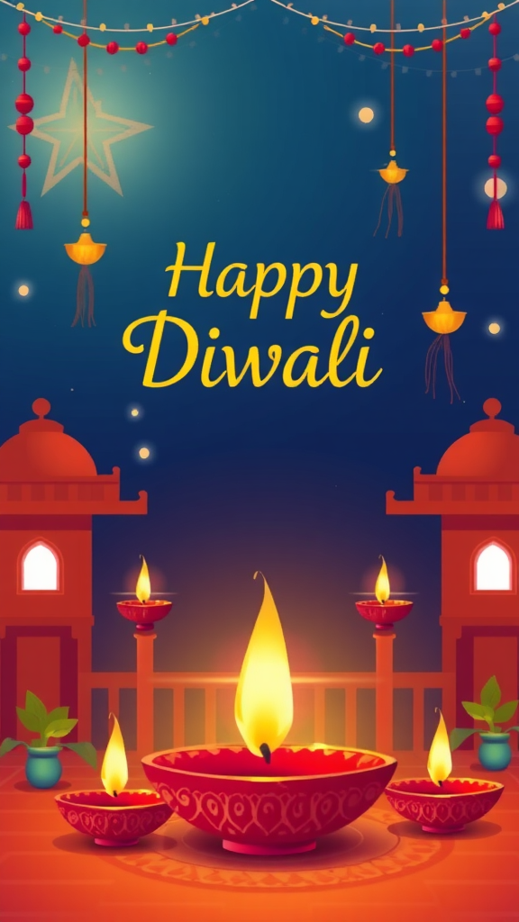 Poster for Celebrating Happy Diwali Festival