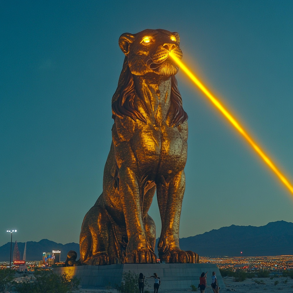 Powerful Lion Goddess Protects Las Vegas City Lands