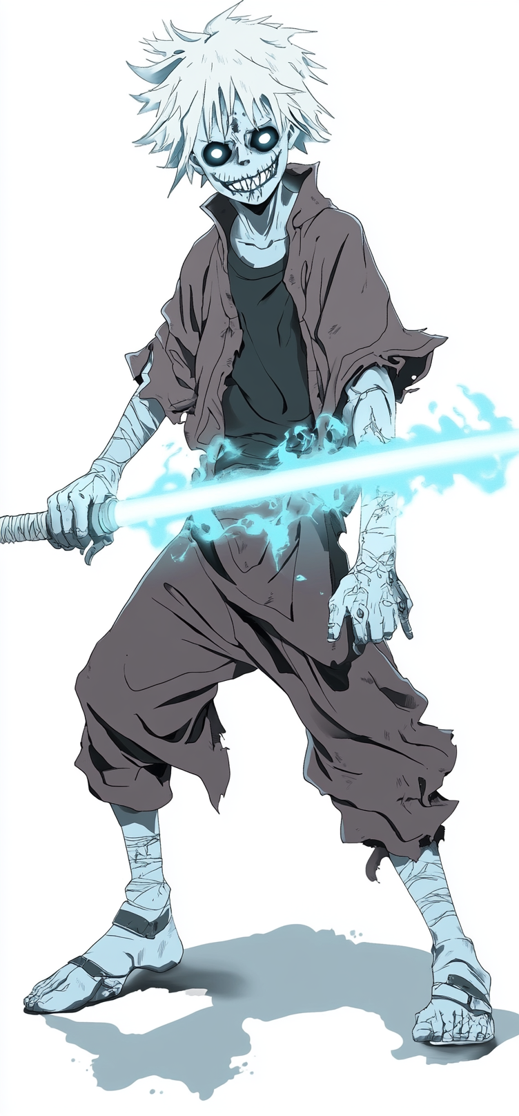 Powerful Soul Eater character with dark lightsaber