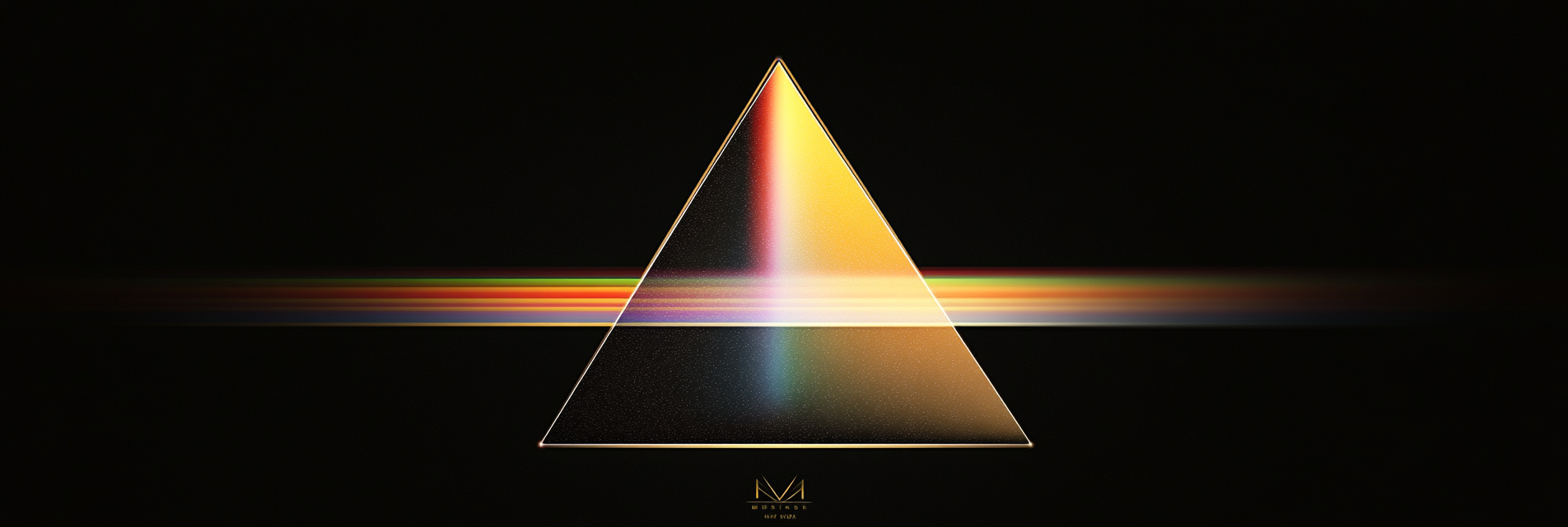 Prism like triangle with rainbow colors illustration - vector art.