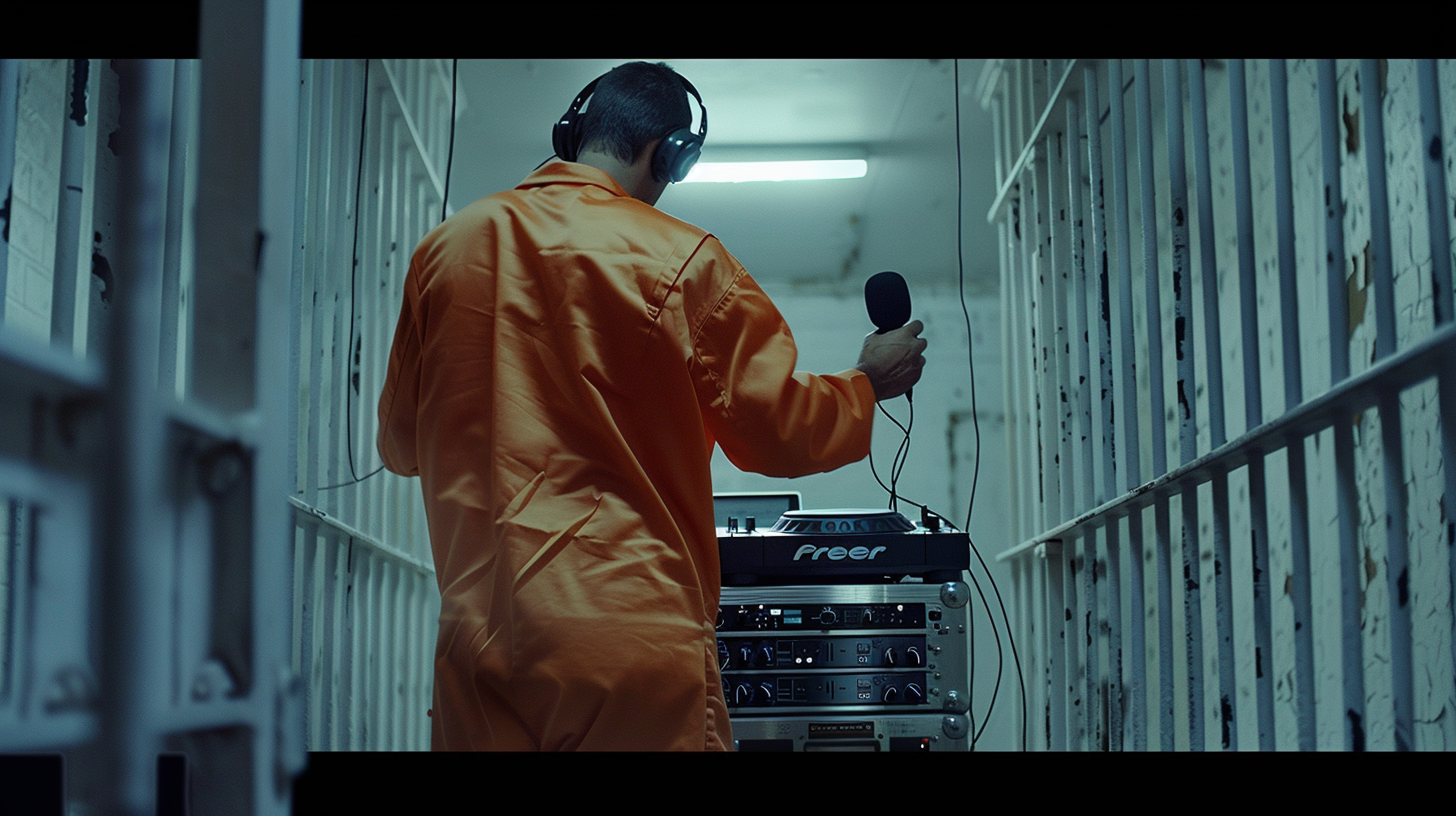 Prisoner DJing in White Cell on CDJ 2000s