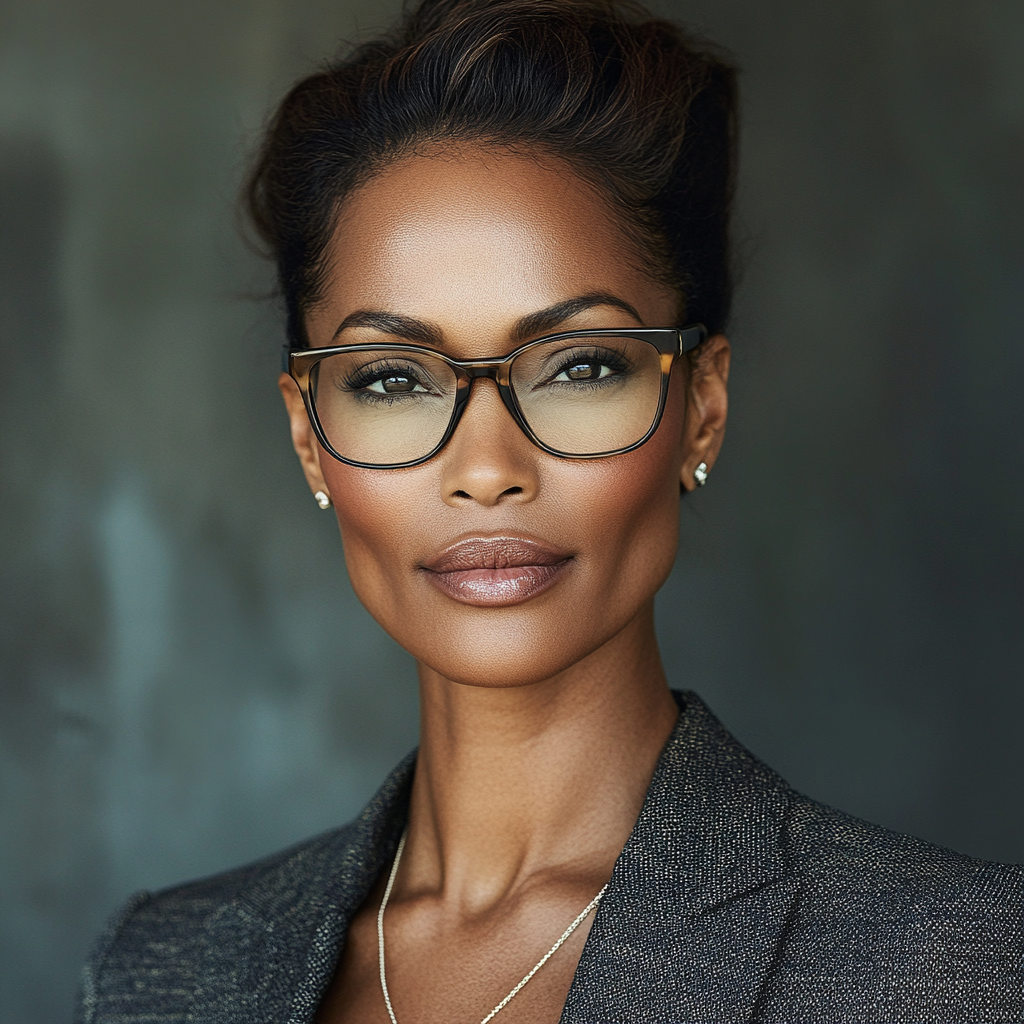 Professional Black woman in corporate elegance portrait