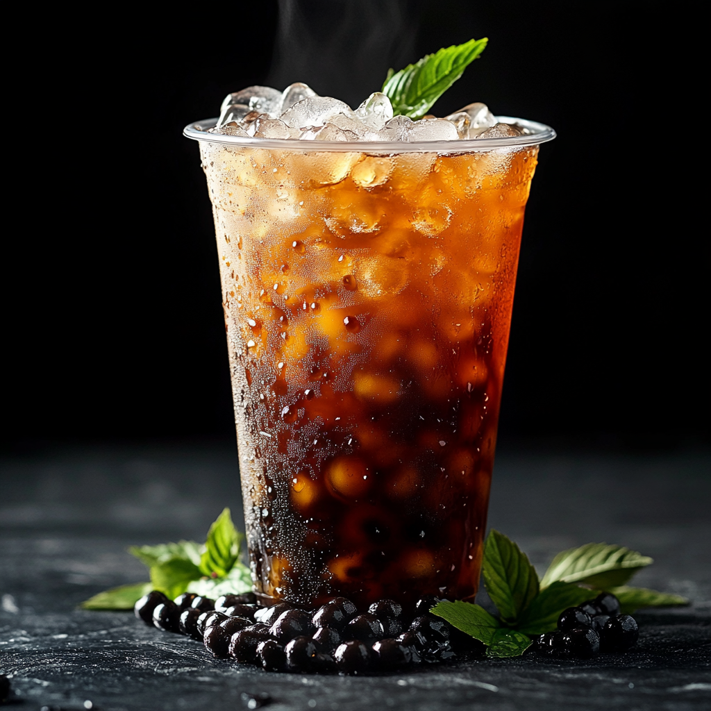 Professional Food Photography: Black Assam Tea with Tapioca Pearls