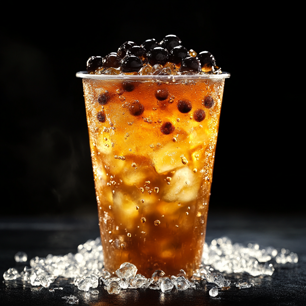 Professional Food Photography: Iced Black Tea with Boba