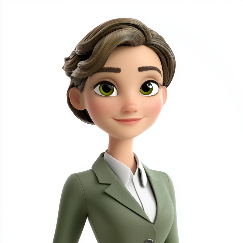 Professional Helpdesk Avatar in Pixar-style Artistry