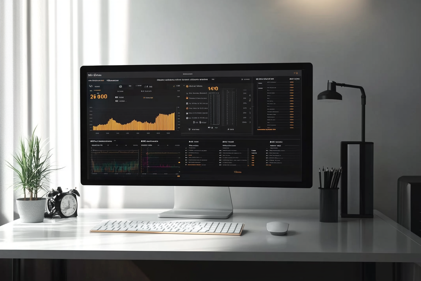 Professional Real Estate Investment Dashboard on Computer Screen