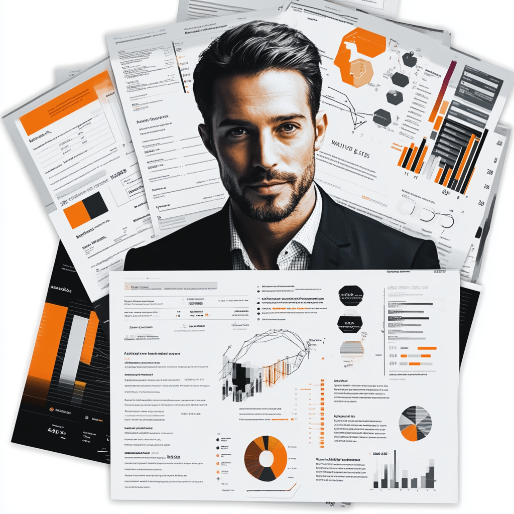 Professional Resume with Success Metrics Charts and Graphs