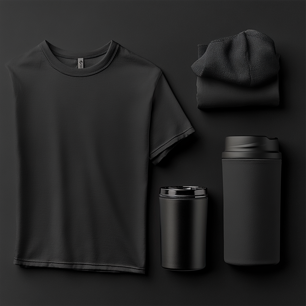 Professional image of blank T-shirt, mug, and hoodie