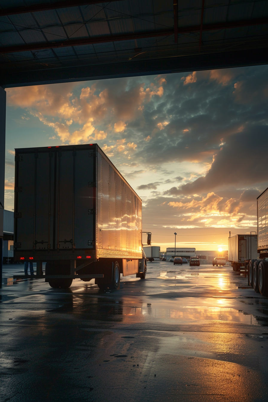 Professional staff unloading Carl Moving truck at dusk