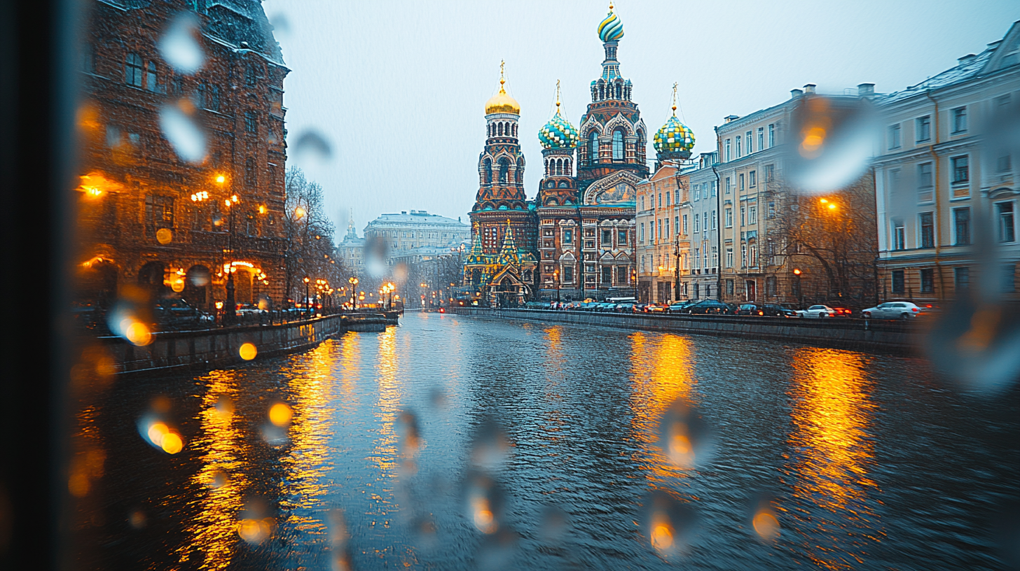 Rainy day view from Tvisinter train window