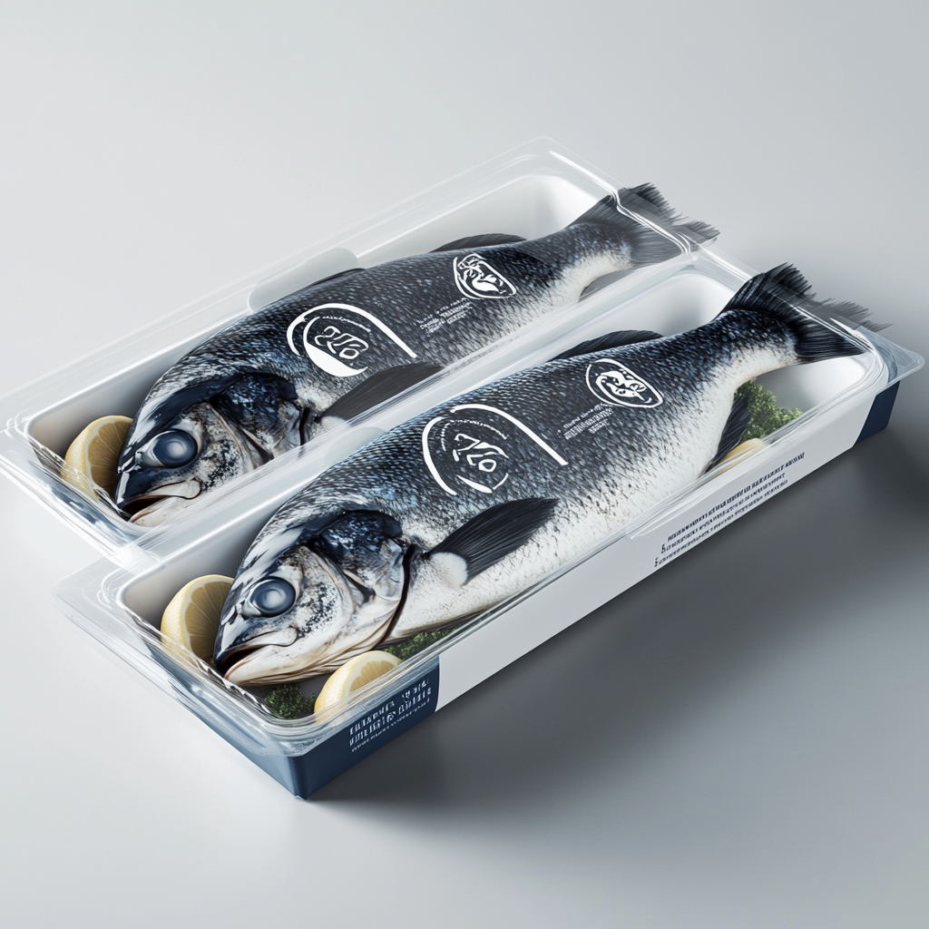 Ready to eat fish packaging for big chain supermarket.