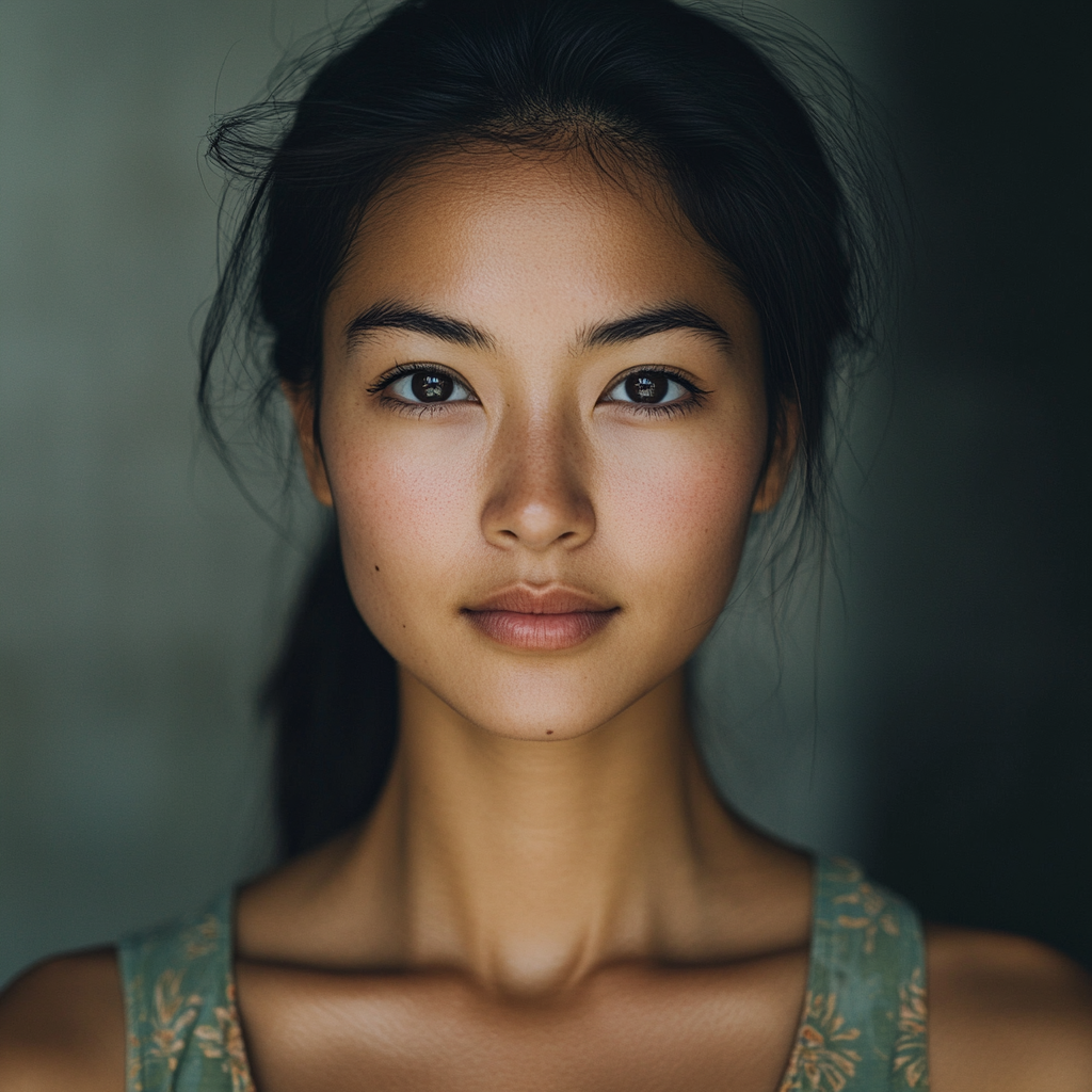 Realistic 28-year-old Woman Portrait, Natural Skin Textures, Fujifilm X-T4