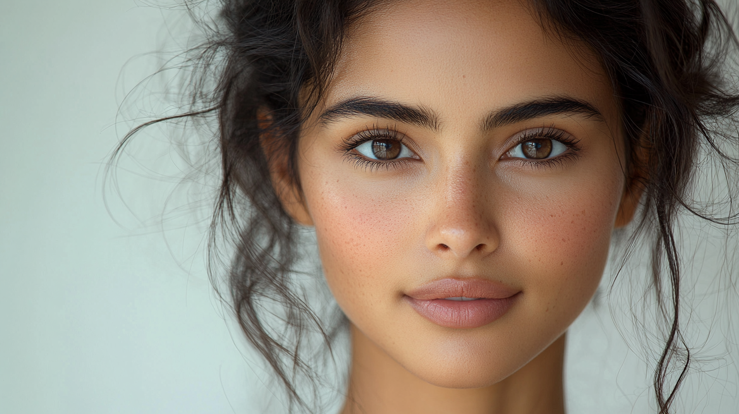 Realistic Indian Woman Portrait in Professional Studio Setting