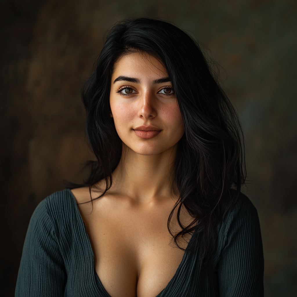 Realistic Portrait of 28-Year-Old Middle Eastern Woman Portrait