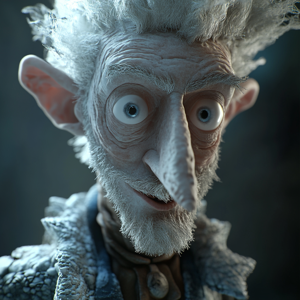 Realistic Snow Miser in 4K Portrait Painting