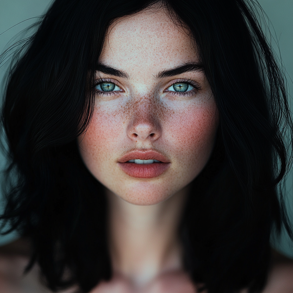 Realistic portrait of Caucasian woman, soft lighting 