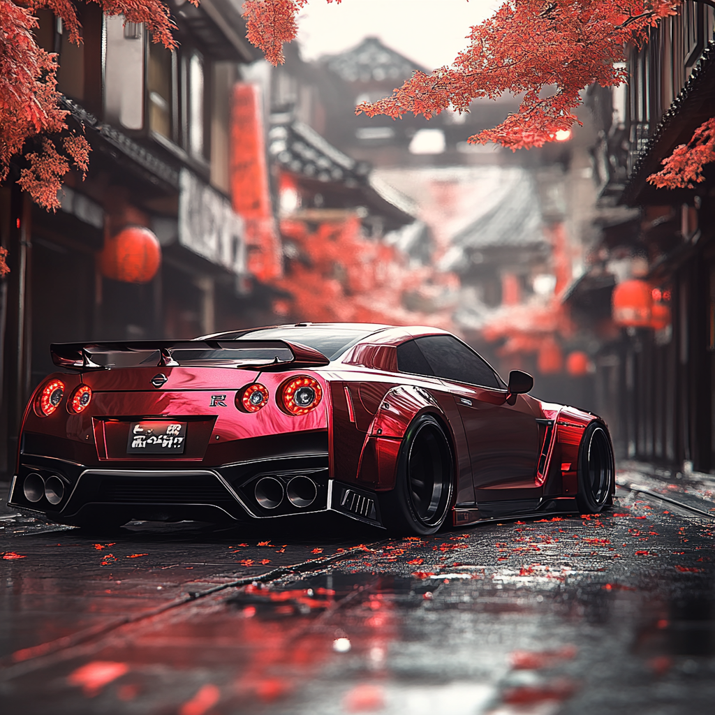 Reflecting NISSAN GT-R with technical elements in style.