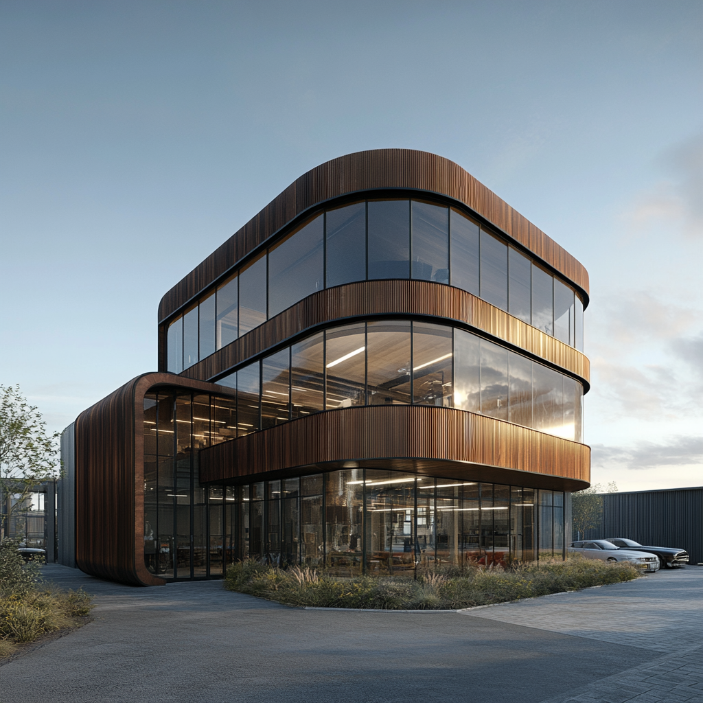 Refurbished Heavy Steel Machines Company Office Architecture