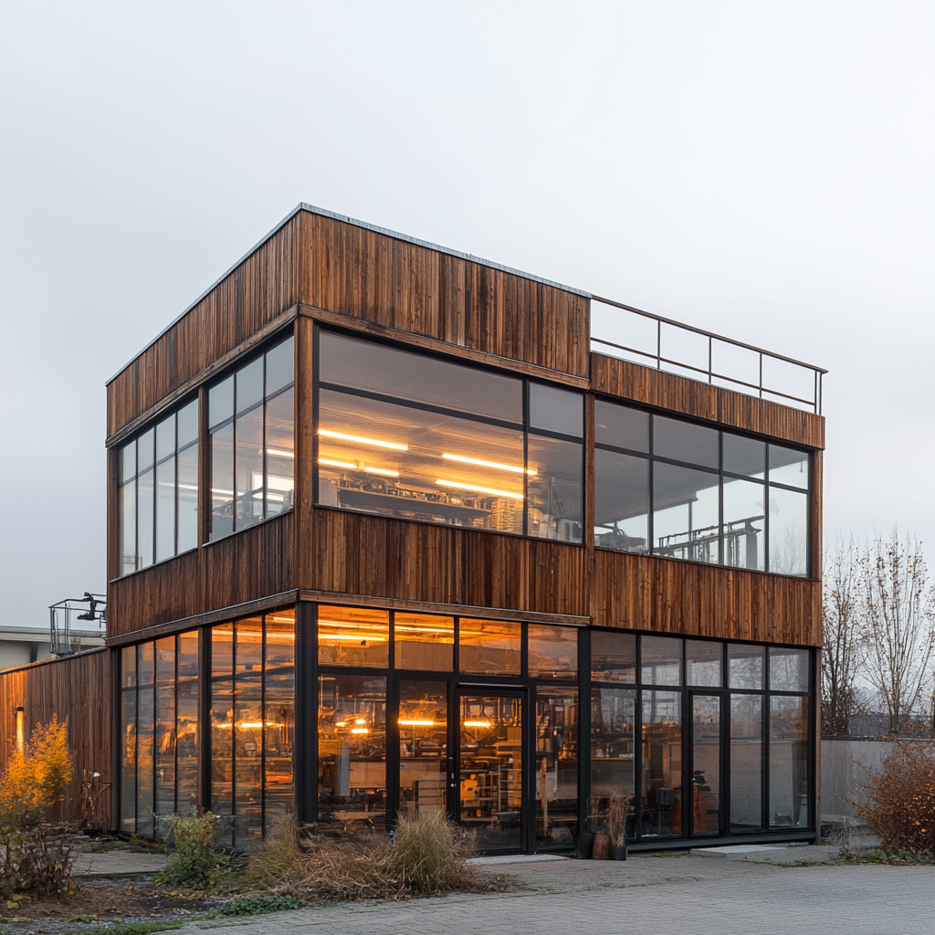 Refurbished Machine Company Office in Industrial Building 