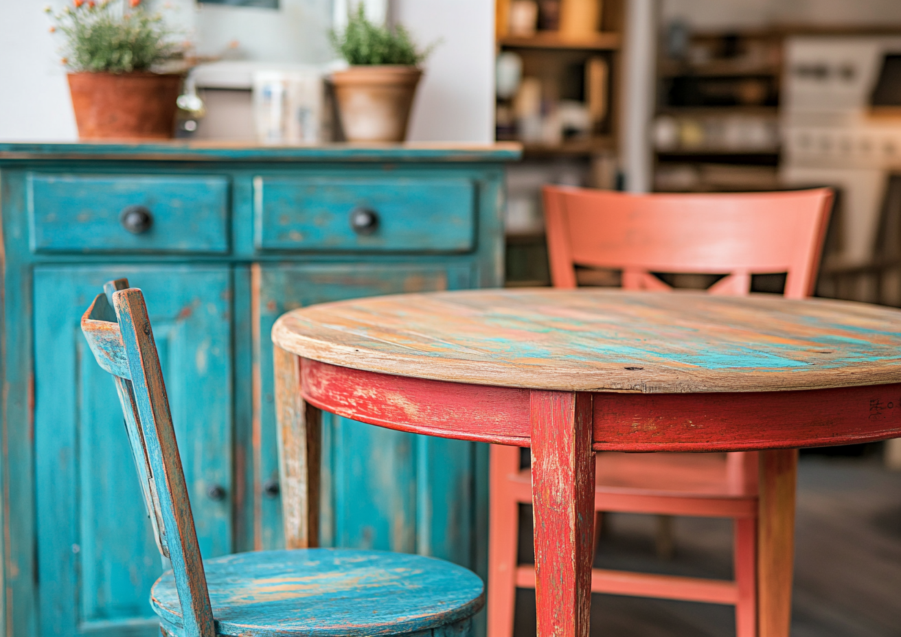 Renewing Old Furniture with Paint: A Rustic Touch