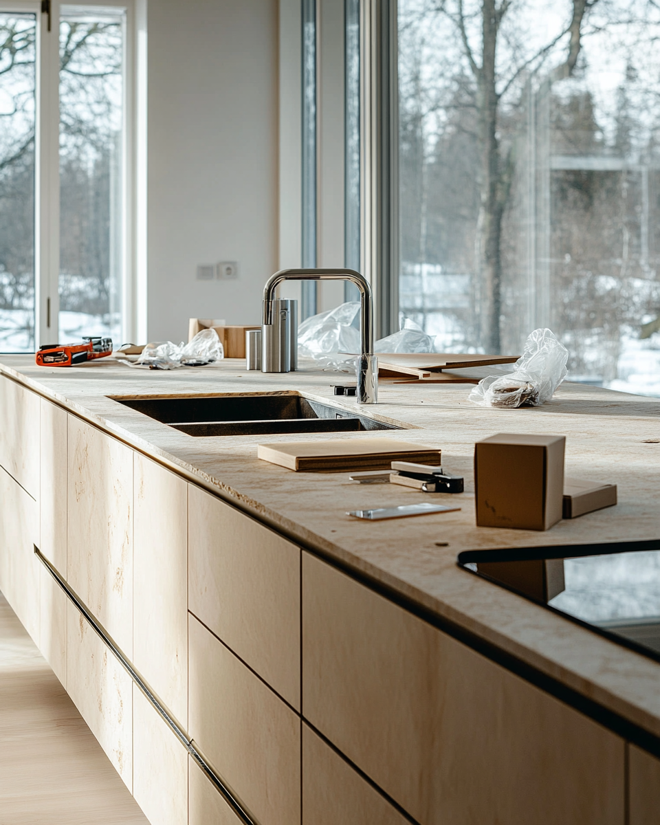 Renovated Swedish villa kitchen with modern touches