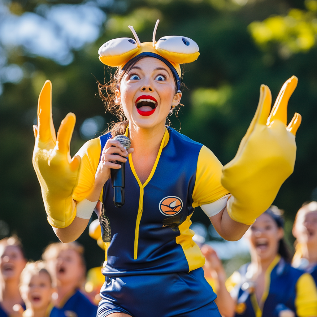 Rugby Player Joyfully Sings 'Under The Sea' Outdoors