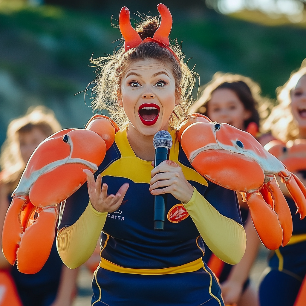 Rugby Player Sings 'Under the Sea' at Amphitheatre